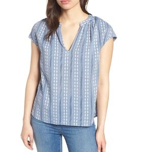 Vince Camuto Jaquard Stripe Blouse